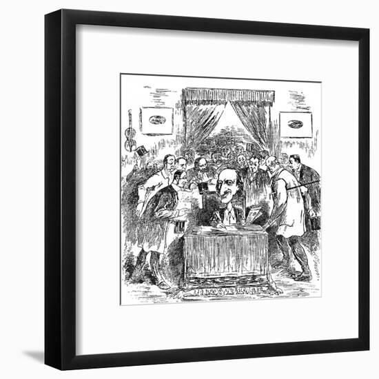 Offenbach, Cartoon-null-Framed Art Print