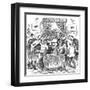 Offenbach, Cartoon-null-Framed Art Print