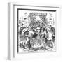 Offenbach, Cartoon-null-Framed Art Print