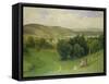 Offenes Tal (Landschaft)-Hans Thoma-Framed Stretched Canvas