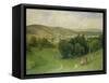 Offenes Tal (Landschaft)-Hans Thoma-Framed Stretched Canvas