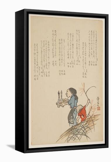 Offering for the Harvest Moon, C.1818-29-Sat? Masuyuki-Framed Stretched Canvas