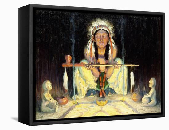 Offering to the Great Spirit-Eanger Irving Couse-Framed Stretched Canvas