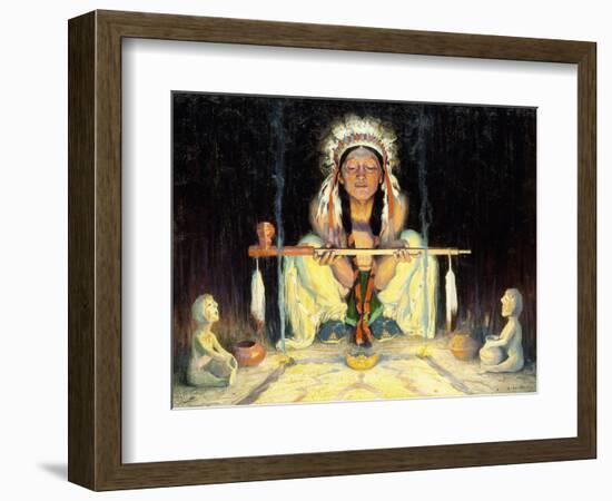 Offering to the Great Spirit-Eanger Irving Couse-Framed Giclee Print