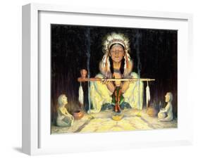 Offering to the Great Spirit-Eanger Irving Couse-Framed Giclee Print