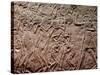 Offering Tribute, Ancient Egyptian Relief Carving-R Guillemot-Stretched Canvas