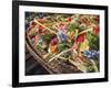 Offerings of flowers for sale, Denpasar, Bali, Indonesia, Southeast Asia, Asia-Melissa Kuhnell-Framed Photographic Print