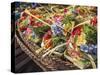 Offerings of flowers for sale, Denpasar, Bali, Indonesia, Southeast Asia, Asia-Melissa Kuhnell-Stretched Canvas