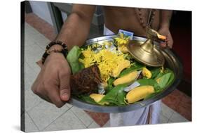 Offerings on tray, Sri Maha Mariamman temple, Kuala Lumpur, Malaysia-Godong-Stretched Canvas