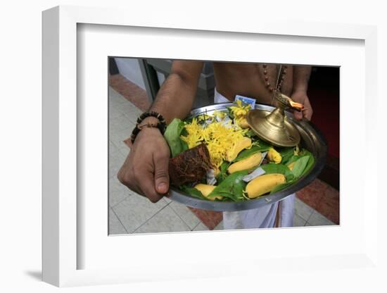 Offerings on tray, Sri Maha Mariamman temple, Kuala Lumpur, Malaysia-Godong-Framed Photographic Print