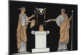 Offerings to the dead Ancient Greece-John Flaxman-Mounted Giclee Print