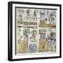 Offerings to the Gods Taken from a Reproduction of the Mixtec Code, Mexico, Mixtec Civilization-null-Framed Giclee Print