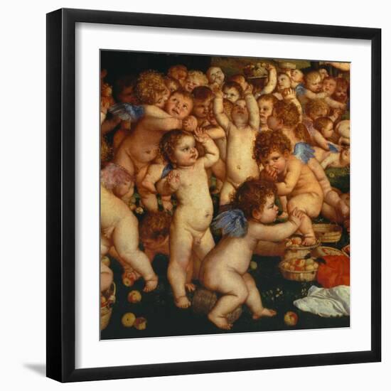 Offerings to Venus (detail)-Titian (Tiziano Vecelli)-Framed Giclee Print