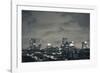 Office buildings in a city at dusk, Madrid, Spain-null-Framed Photographic Print