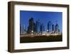 Office Buildings in the Arabian Style, Dusk, United Arab Emirates-Axel Schmies-Framed Photographic Print