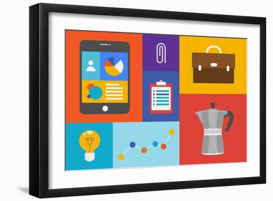 Office Colorful Objects-bloomua-Framed Art Print
