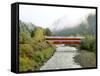 Office Covered Bridge over the Willamette River, Westfir, Oregon, USA-Jaynes Gallery-Framed Stretched Canvas