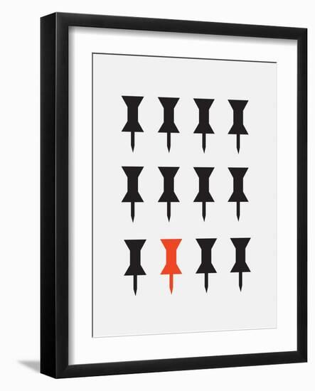 Office Glam_icon_grays-Melody Hogan-Framed Art Print