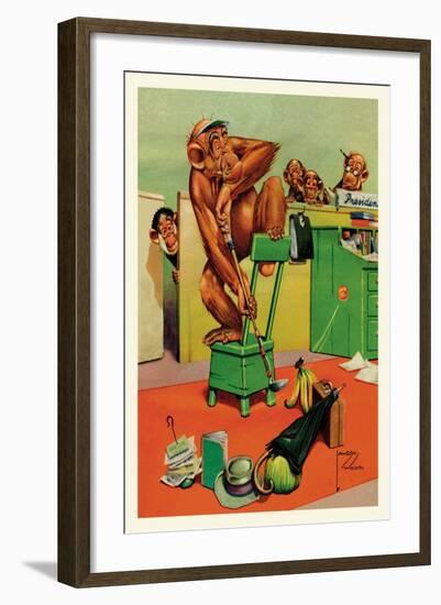 Office Golf-Lawson Wood-Framed Art Print