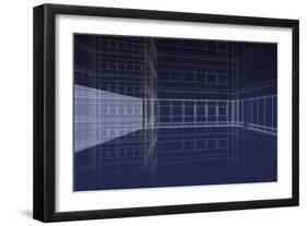 Office Interior-verticalarray-Framed Art Print