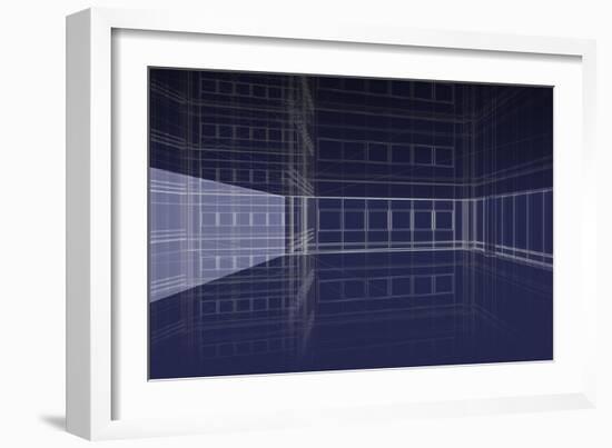 Office Interior-verticalarray-Framed Art Print