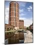 Office Lock on Leeds and Liverpool Canal, Granary Wharf, Leeds, West Yorkshire, Yorkshire, England-Mark Sunderland-Mounted Photographic Print