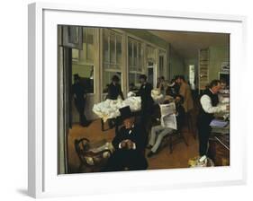 Office of the Cotton Merchants-Edgar Degas-Framed Giclee Print