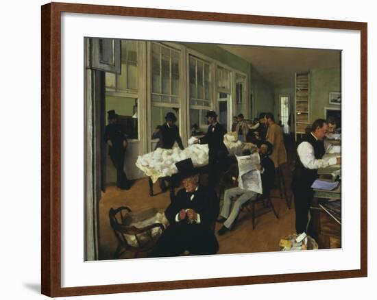 Office of the Cotton Merchants-Edgar Degas-Framed Giclee Print