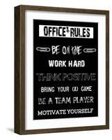 Office Rules 1-Sheldon Lewis-Framed Art Print