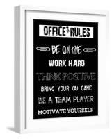 Office Rules 1-Sheldon Lewis-Framed Art Print