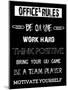 Office Rules 1-Sheldon Lewis-Mounted Art Print