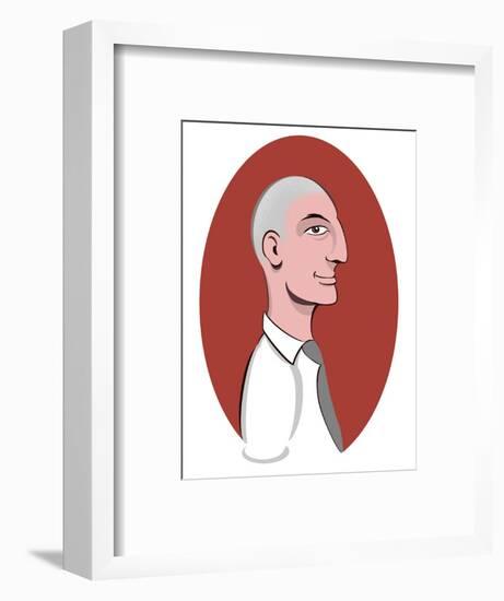 Office worker - illustration-Neale Osborne-Framed Giclee Print