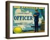 Officer Lemon Label - Tustin, CA-Lantern Press-Framed Art Print