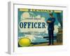 Officer Lemon Label - Tustin, CA-Lantern Press-Framed Art Print