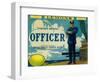 Officer Lemon Label - Tustin, CA-Lantern Press-Framed Art Print