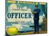 Officer Lemon Label - Tustin, CA-Lantern Press-Mounted Art Print