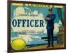 Officer Lemon Label - Tustin, CA-Lantern Press-Framed Art Print