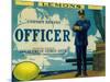 Officer Lemon Label - Tustin, CA-Lantern Press-Mounted Art Print