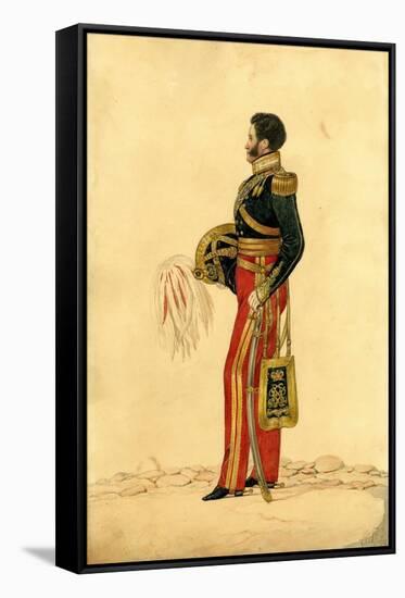 Officer of the 13th Light Dragoons in Levée Dress, C.1830-Richard Dighton-Framed Stretched Canvas