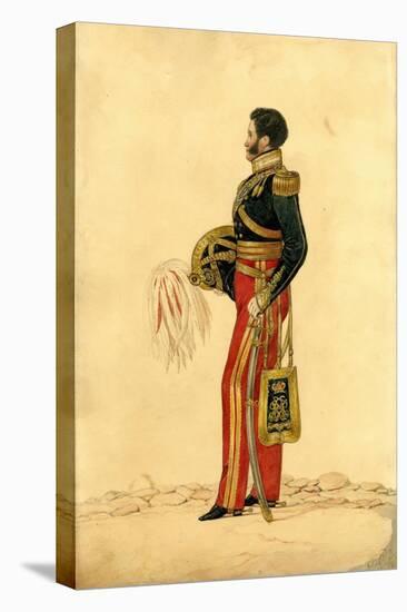 Officer of the 13th Light Dragoons in Levée Dress, C.1830-Richard Dighton-Stretched Canvas