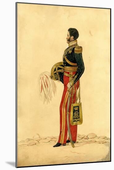 Officer of the 13th Light Dragoons in Levée Dress, C.1830-Richard Dighton-Mounted Giclee Print
