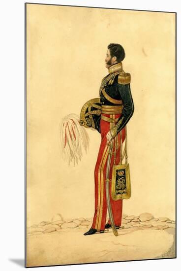 Officer of the 13th Light Dragoons in Levée Dress, C.1830-Richard Dighton-Mounted Giclee Print