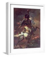 Officer of the Chasseurs Charging on Horseback-Théodore Géricault-Framed Giclee Print