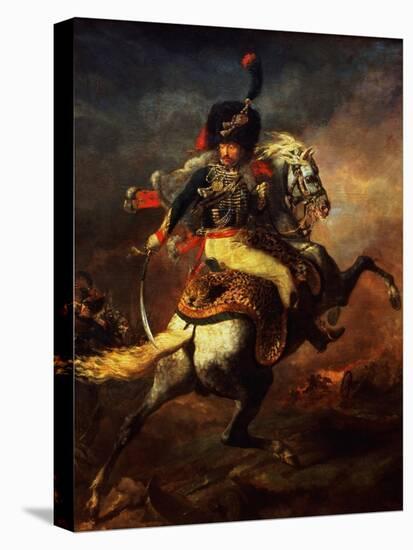 Officer of the Hussars, 1814-Théodore Géricault-Stretched Canvas