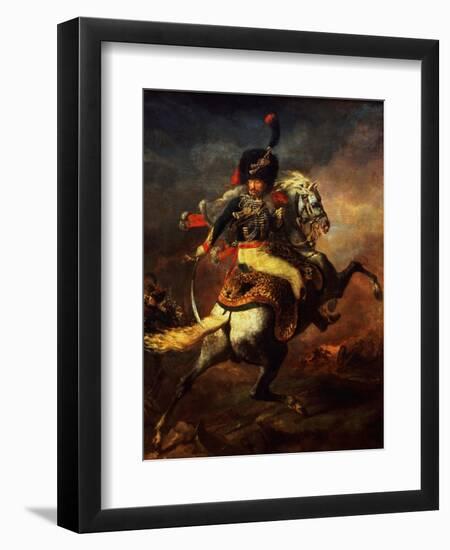 Officer of the Hussars, 1814-Théodore Géricault-Framed Giclee Print