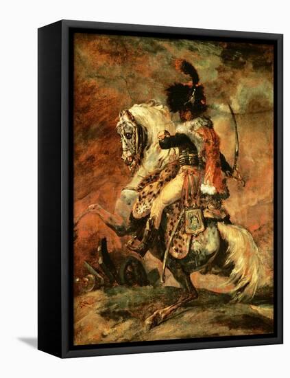 Officer of the Hussars on Horseback, 1812/16-Théodore Géricault-Framed Stretched Canvas