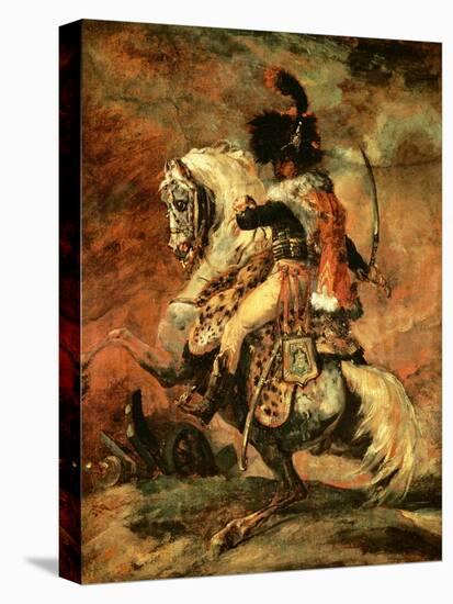 Officer of the Hussars on Horseback, 1812/16-Théodore Géricault-Stretched Canvas