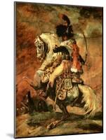 Officer of the Hussars on Horseback, 1812/16-Théodore Géricault-Mounted Giclee Print
