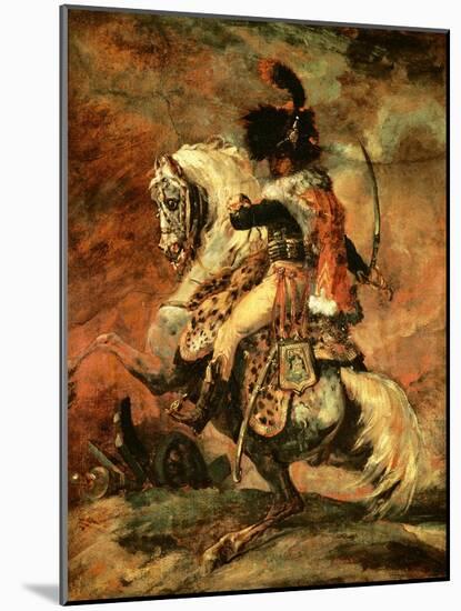 Officer of the Hussars on Horseback, 1812/16-Théodore Géricault-Mounted Giclee Print