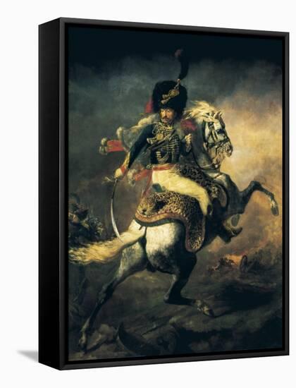 Officer of the Hussars-Théodore Géricault-Framed Stretched Canvas